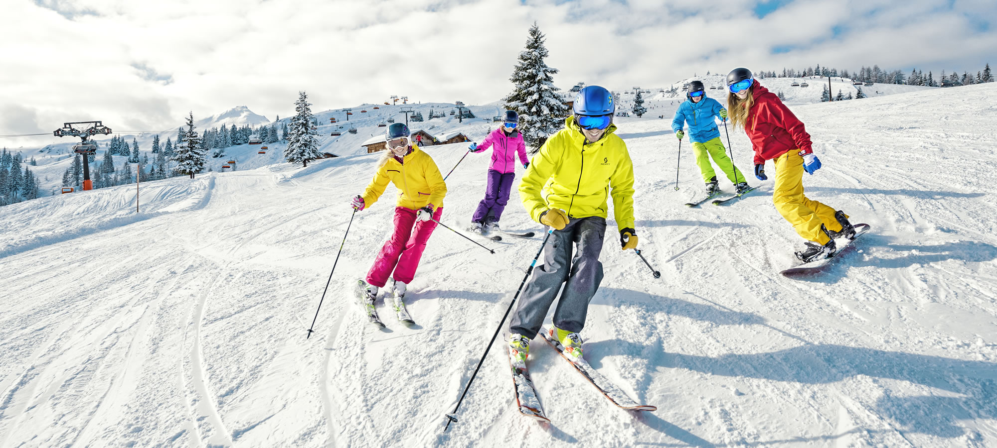 Skifahren und Snowboarden in Snow Space Salzburg © Flachau Tourismus